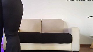 Pawg cleans her apartment in tight pants