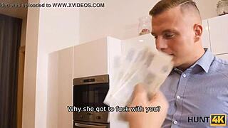 Wild blonde milf sucks and fucks hard to seal the contract