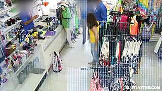 Brunette shoplifter Callie Jacobs gets fucked by pervy officer 😏