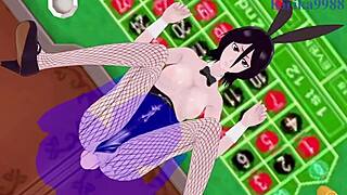 rukia kuchiki and yoruichi shi in bunny girl intense sex bleach hentai