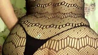 Intriguing poses in lingerie with bent over and doggystyle movements.