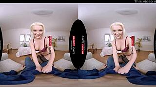 Blonde babe in stockings and heels seals the deal with missionary sex.