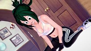 Froppy Esta Mojada Despues de Hacer Ejercicio Quiere Jugar con una Gran Polla