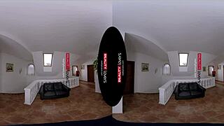 Blonde babe in stockings and heels seals the deal with missionary sex.