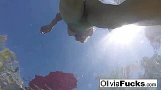 Olivia Enjoys Summer Pool Fun