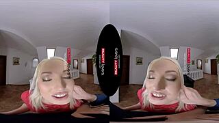 Blonde babe in stockings and heels seals the deal with missionary sex.