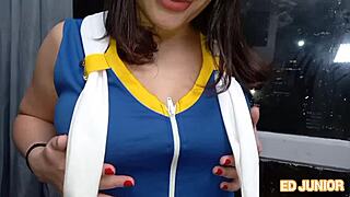 i fucked aline chaveirinho's big ass anal with creampie in the bush