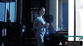 Horny Russian Lena Reif rides lover's big cock deeply