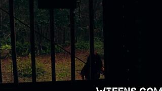 Horny Teen Sally Squirtz Gets Roughest Cock Ride with Bondage and Squirting in Brunette Action