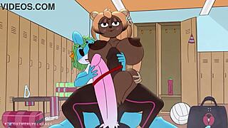 Cartoon porn with animated characters in hot scenes