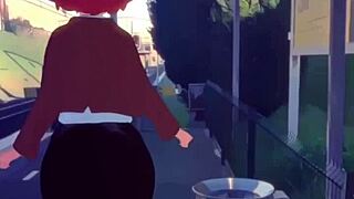 Redhead MILF gets her holes filled in upskirt POV