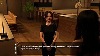 3D game featuring stunning brunette and monster cock action