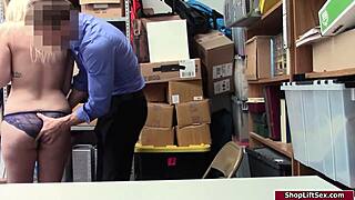 Small tits blonde submits to officer's big cock domination 😈