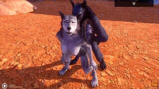 Alpha wolf devours tasty she-wolf in wild life hentai 😏