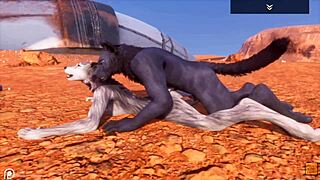 Alpha wolf devours tasty she-wolf in wild life hentai 😏