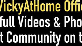 Busty Vicky Vette Rides Dildo