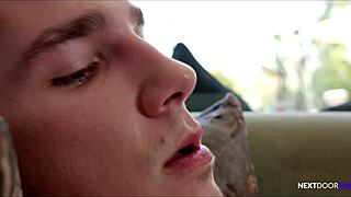 Muscle Jock Observes Neighbor Before Raw Encounter