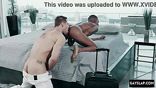 hot gay twink gets rough first-time interracial pounding, oops