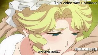 dedicated hentai maid surrenders to her master's intimate desires