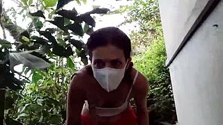 Teen enjoys public masturbation on the beach