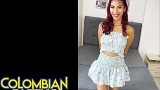 Skinny Latina Carolina's Pussy Stretched On Colombian Casting Couch