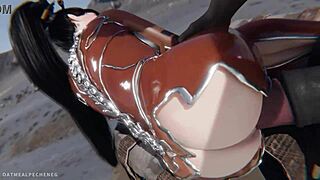 Eve from Stellar Blade gets a rough ride in this creampie-filled loop