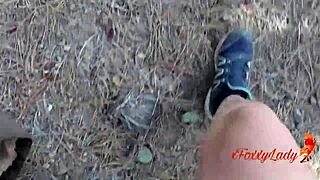 I slobber on a random guy’s cock in the woods until a massive facial hits!