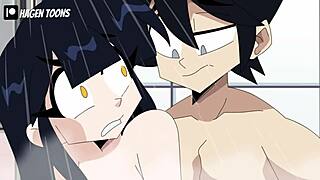 I watch audreys shower in hagen toons with big tits and monster cock.