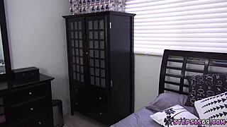 Hot teen teases with delivery blowjob to suspended stepsis