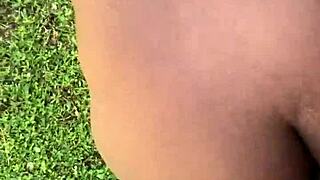 Ghetto bbw bitch fucks and sucks big black cock outdoors