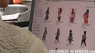 exploring crossdressing in cute stockings and lingerie