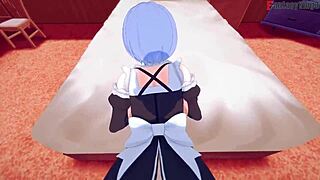 rem fucks big boobs maid in re zero