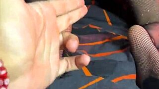 sex in stockings sucking dick & finger & real sex 😈🍆