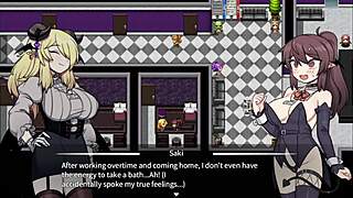 Corporate Succubus Bound In Lesbian Sex With Fingering