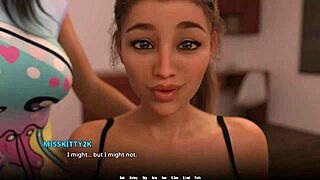 Petite teens with big tits take it in the ass