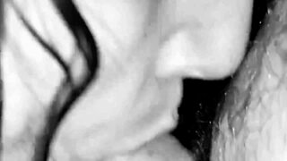 My slut wife’s big ass suckin’ dick on home vid, damn