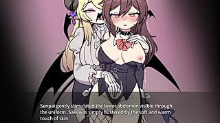 Corporate Succubus Bound In Lesbian Sex With Fingering