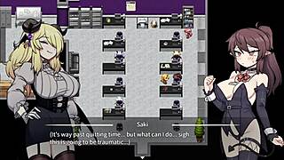 Corporate Succubus Bound In Lesbian Sex With Fingering