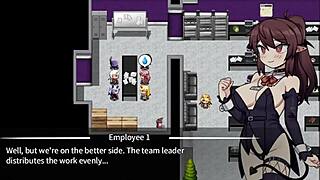 Corporate Succubus Bound In Lesbian Sex With Fingering