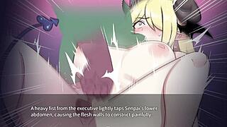 Corporate Succubus Bound In Lesbian Sex With Fingering