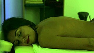 Muscular masseur seduces girlfriend for passionate desk-fucking session