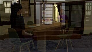 Grandfather's New Girlfriend Bends Over for Doggystyle and Blowjob