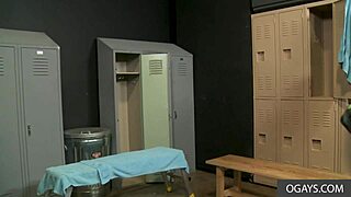 rego bello and angel ventura are getting wild in the gay locker room. fucking hard with deepthroat and facial.