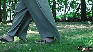 redhead teen 18+ seduces grandpa for blowjob and sex