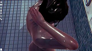 i saw this big tits anime girl. shes in the shower and so sexy i cant stop staring lol