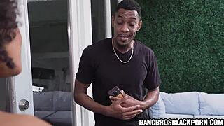 Black Babe Catches Friend's Boyfriend Masturbating His Big Cock