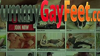 Hey, this gay dude is solo stroking his cock with a footjob