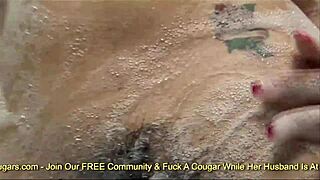 Andrea Kelly Fingers Her Hairy Pussy In The Bubble Bath For The First Time!