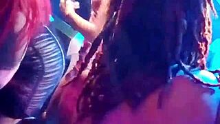 Dancing at a strip club called Onyx with a night out with friends