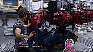 stranded in space, flirting with a half robot girl?